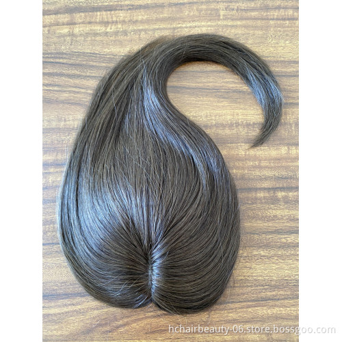 Fast shipping 100% remy natural straight hair topper net,hair toppers for women human hair